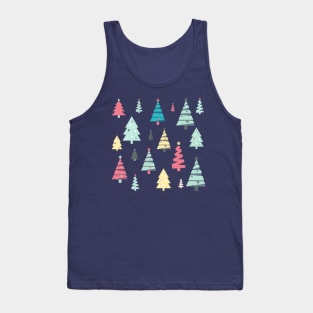 Christmas tree pattern, pastel Tank Top